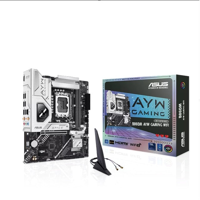 ASUS B860M AYW GAMING WIFI Micro-ATX Motherboard Up to 128GB DDR5 (2x Slots), 1 x PCIe 4.0,  2 x M.2 slots, WiFi 6, - Image 4