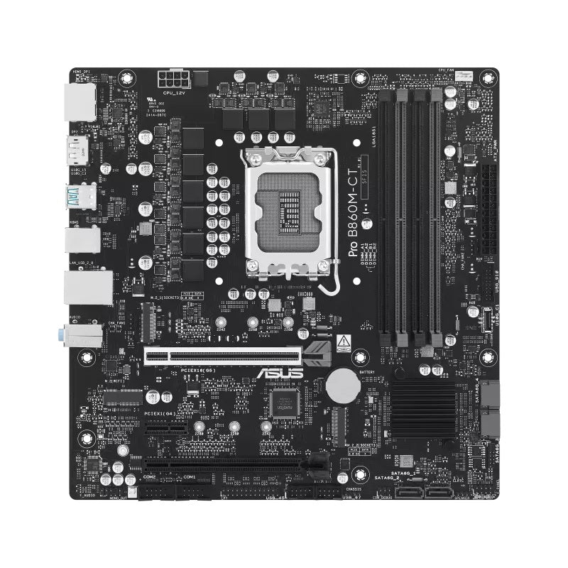 ASUS PRO B860M-CT-CSM-SI, Micro-ATX Motherboard, Intel B860, LGA1851, DDR5 256GB, PCIe 5.0, 2× M.2, 1GbE, Commercial BIOS - Image 5