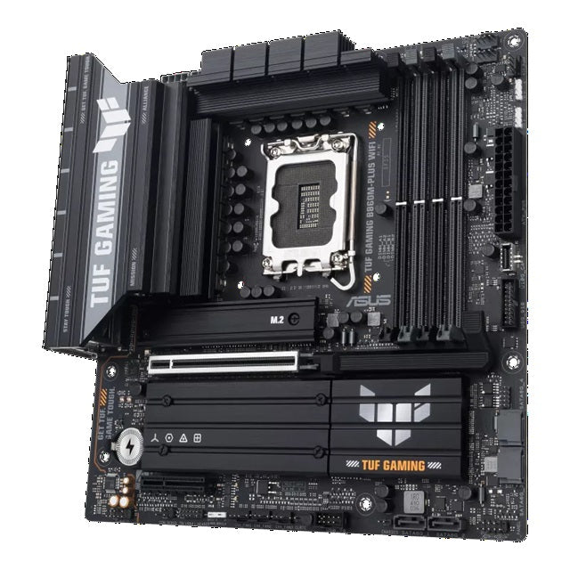 ASUS TUF GAMING B860M-PLUS WIFI LGA1851 mATX Motherboard 256GB, DDR5, 1 x PCIe 5.0,  3 x M.2 slots,  4 x SATA, WiFi 7, 1 x HDMI, 1 x DP - Image 2