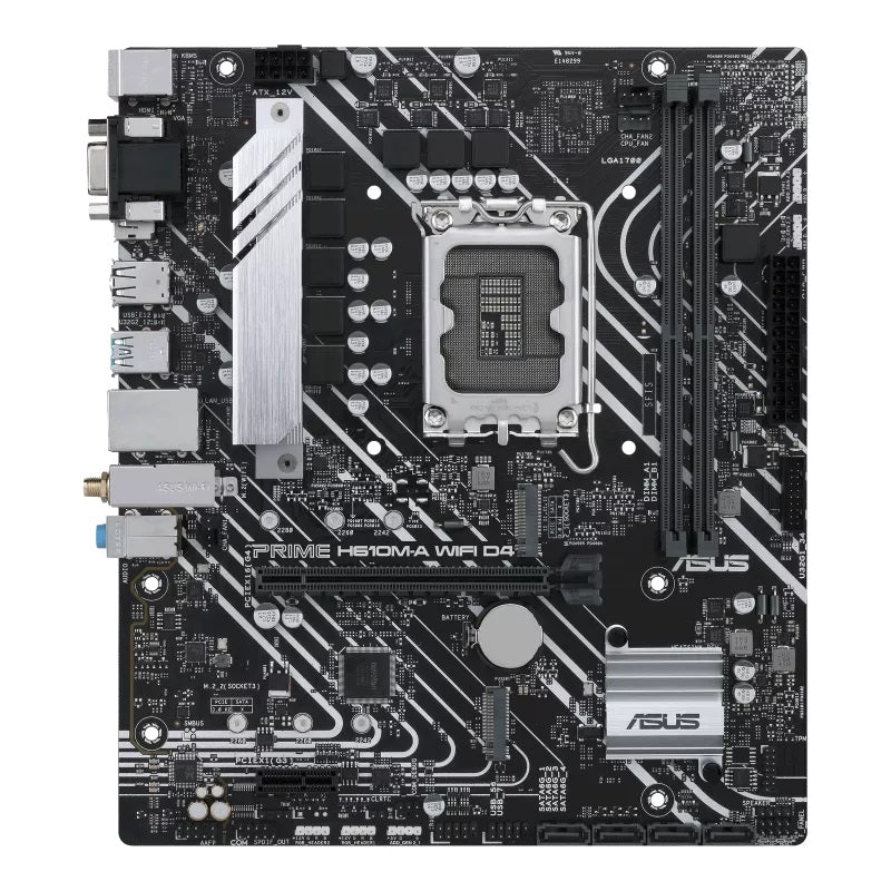 ASUS PRIME H610M-A WIFI D4-CSM mATX-Motherboard, LGA1700, DDR4 64GB, PCIe 4.0, 2× M.2, Wi-Fi 5, 1GbE - Image 5