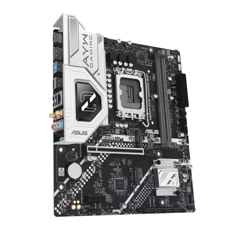 ASUS H810M AYW Gaming Wifi, LGA1851, Micro-ATX, DDR5 128GB, PCIe 4.0, 2× M.2, Wi-Fi 6, 1GbE - Image 2