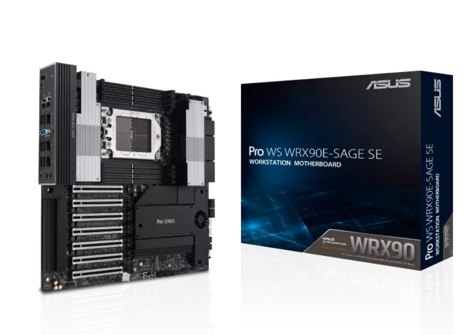 ASUS AMD PRO WS WRX90E-SAGE SE sTR5 EEB Workstation Motherboard, 7 x PCIe 5.0 x16, multi-GPU support, 4x M.2 slots, 2x SlimSAS ports and 4 x SATA - Image 2