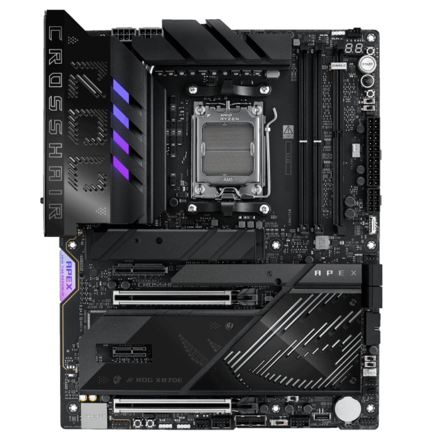 ASUS AMD ROG CROSSHAIR X870E APEX (AM5) ATX Motherboard, DDR5, 18+2+2 Power Stages, AI Cache Boost, PCie 5,0 2x X16, 3x M.2, USB 4, Wi-Fi 7 - Image 2