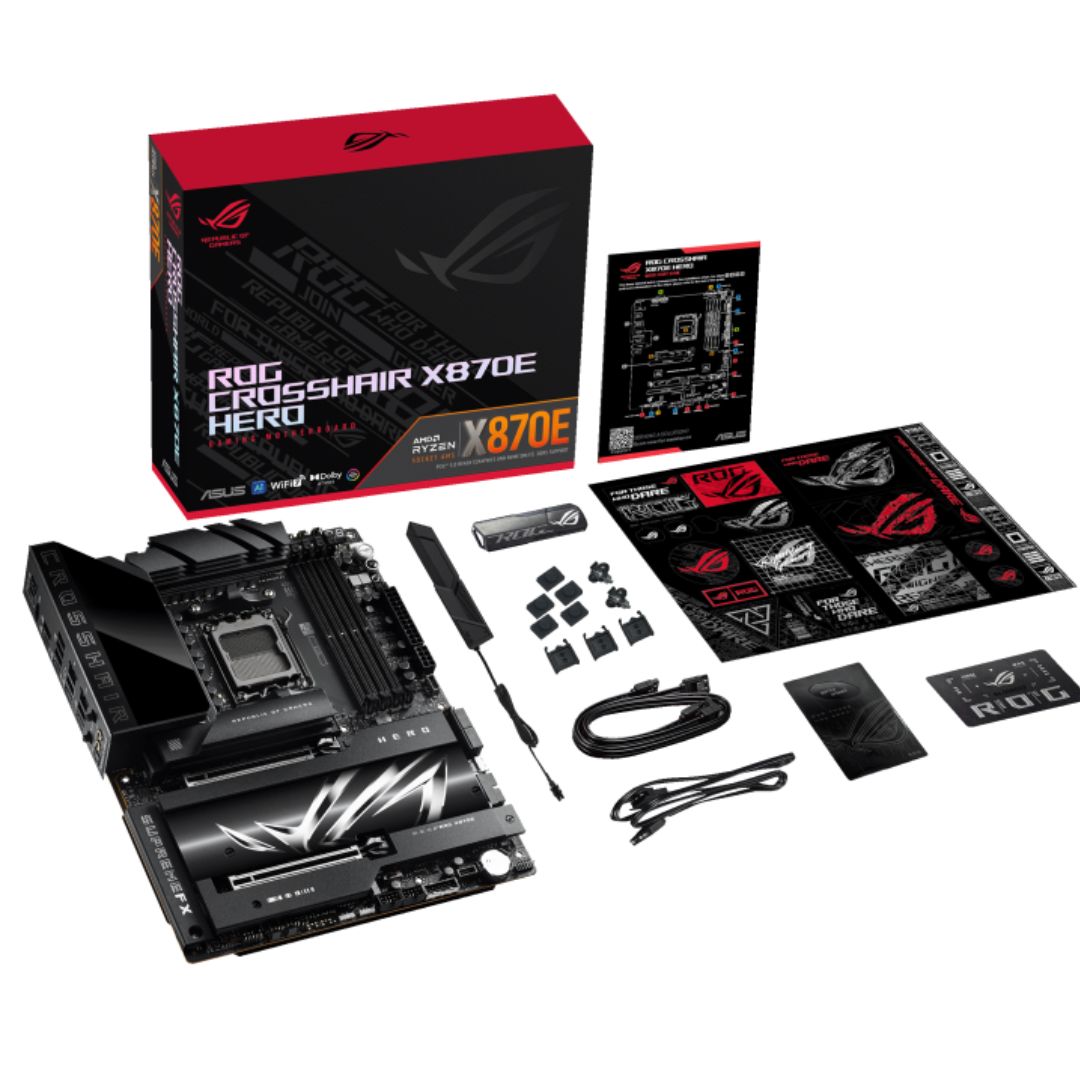 ASUS AMD ROG CROSSHAIR X870E HERO (AM5) ATX Motherboard, DDR5 256GB, 2x PCIe 5.0 x16, 5x M.2, 4x SATA, 5GbE + 2.5GbE LAN, Wi-Fi 7, USB4 - Image 4