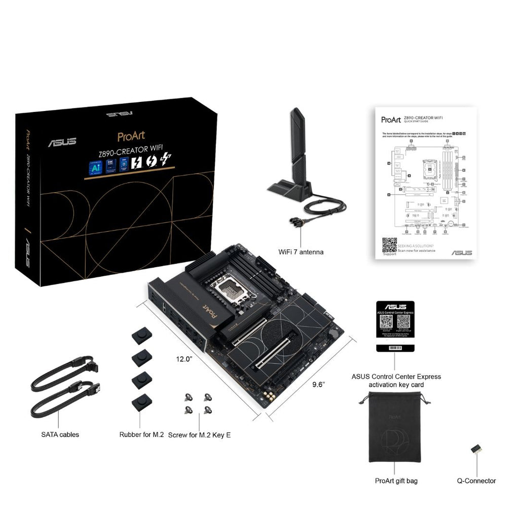 ASUS ProArt Z890-CREATOR WIFI MB, Z890, 4x DDR5, 3x PCI-E 5.0/4.0 x16, 5x M.2, 4x SATA3, 6x USB-A 3.2, 3x Thunderbolt, HDMI 2.1, ATX, 12.5GbE, WIFI 7 - Image 4