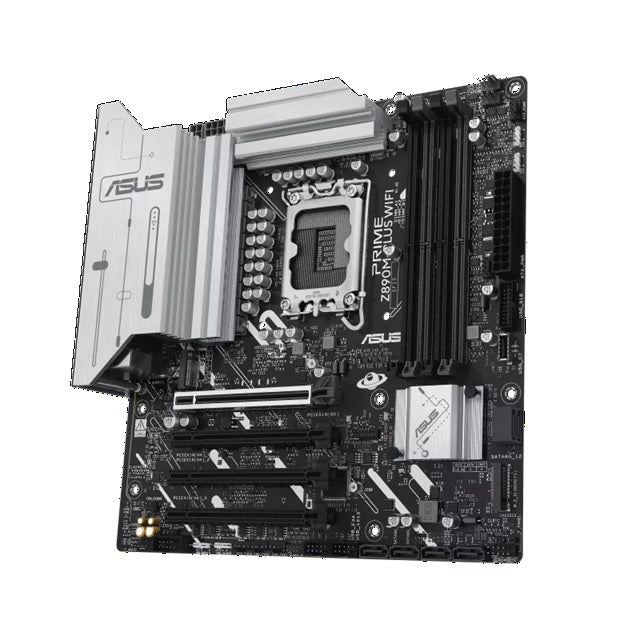 ASUS PRIME Z890M-PLUS WIFI-CSM LGA1851 mATX Motherboard, DDR5 256GB, PCIe 5.0, 3×M.2, 2.5GbE, Wi-Fi 7, USB 20Gbps Type-C - Image 2