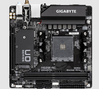 Gigabyte A520I AC AMD A520 Mini-ITX Ultra Durable Motherboard with Direct 6 Phases Digital VRM, Onboard Intel 802.11ac WIFI, PCIe 3.0 x4 M.2 - Image 1
