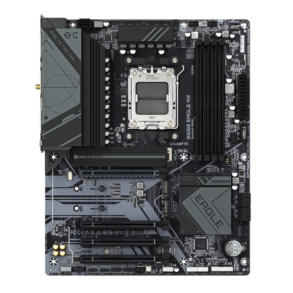 Gigabyte B650 EAGLE AX, AM5, 4 x DDR5 up to 256 GB,  1 x HDMI port, 4x PCI Express x16, 3x  M.2. 4x USB 3.2 - Image 2