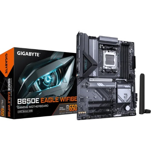 Gigabyte B650 EAGLE AX, AM5, 4 x DDR5 up to 256 GB,  1 x HDMI port, 4x PCI Express x16, 3x  M.2. 4x USB 3.2 - Image 1