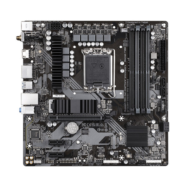Gigabyte B760M DS3H AX DDR4 Intel LGA 1700 m-ATX Motherboard, 4x DDR4 ~128GB, 1x PCI-E x16, 1x PCI-E x1, 2x M.2, 4x SATA, 3x USB 3.2, 2x USB 2.0, 1x T