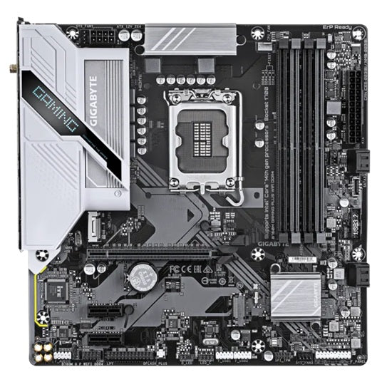 Gigabyte B760M GAMING PLUS WIFI DDR4, Intel B760, LGA1700 12th–14th Gen, DDR4 128GB, PCIe 4.0 x16, Wi-Fi 6, mATX - Image 2