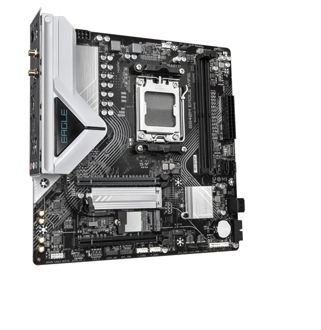 Gigabyte B840M EAGLE ,AMD AM5 B840 Ryzen 7000/8000/9000, 2xDDR5 128GB EXPO/XMP, PCIe 5.0 x16, 2xM.2, 4xSATA, 2.5GbE LAN, Wi-Fi 6E, HDMI, DP, - Image 3