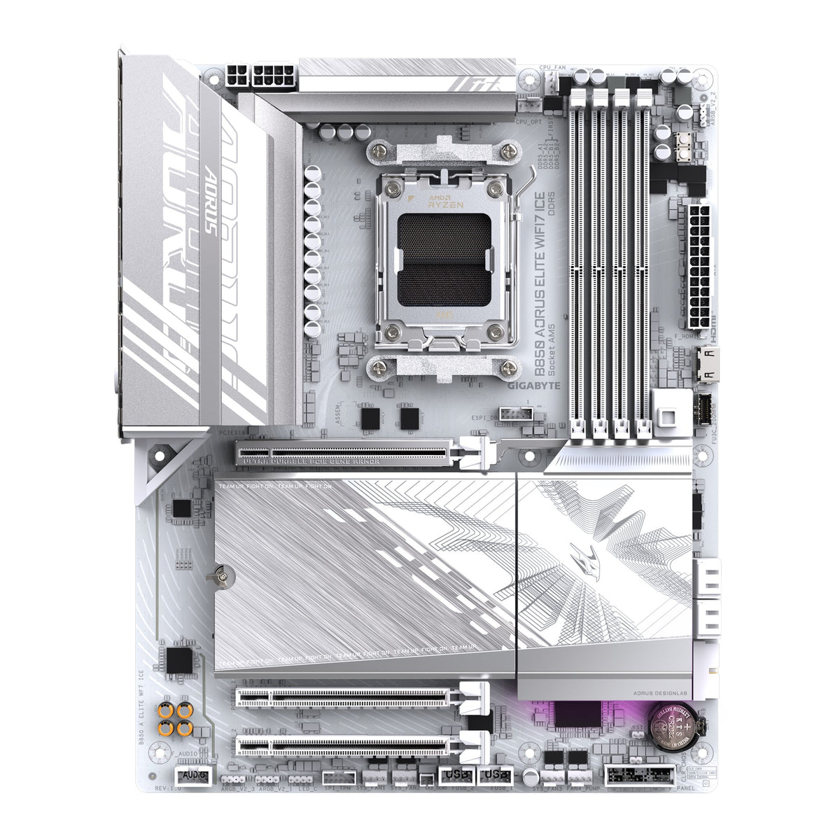 Gigabyte B850 A ELITE WF7 ICE 1.0 , AMD AM5, 1 x HDMI, 3 x PCI Express x16, 3 x M.2, 4 x SATA, 9x USB 3.2 - Image 2