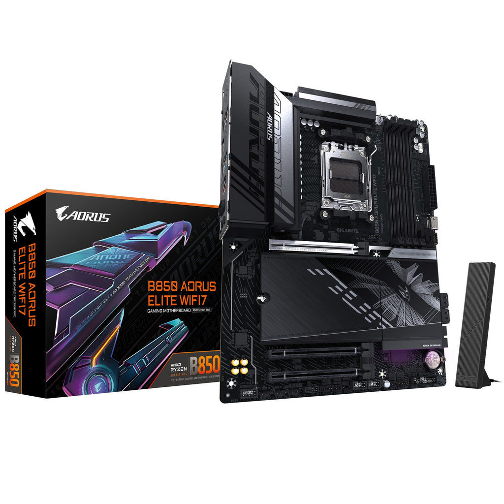Gigabyte B850 A ELITE WF7 1.0, AMD AM5, 4 x DDR5 up to 256 GB, 1 x HDMI. 3x PCI Express x16, 3 x M.2, 4 x SATA, 9x USB 3.2 - Image 4