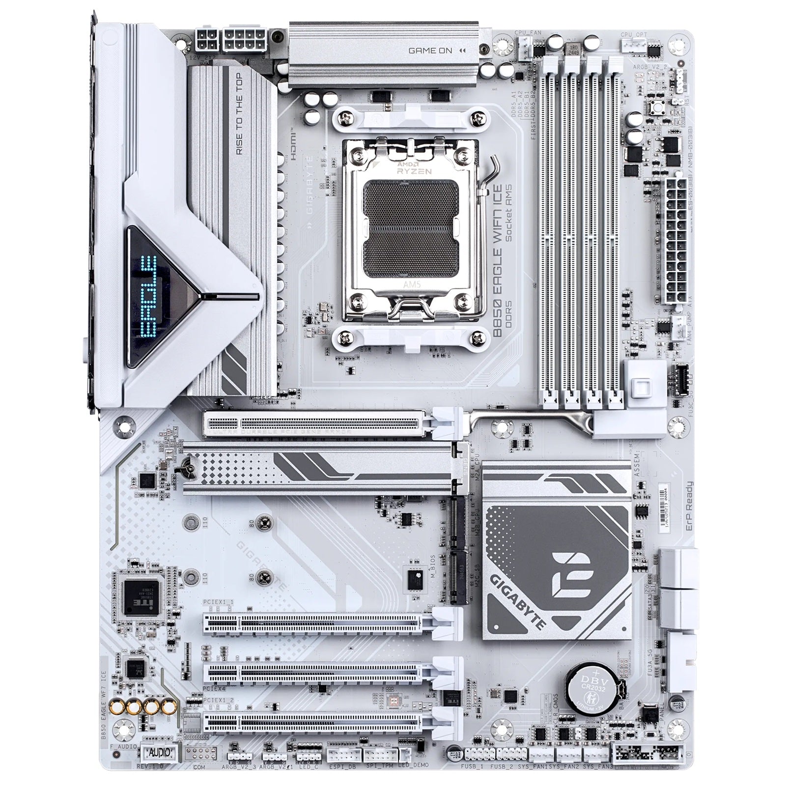 Gigabyte B850 EAGLE WF7 ICE, AMD AM5, 4 x DDR5 up to 256 GB,  1 x HDMI, 4 x PCI Express x16, 3 x M.2, 6 x USB 3.2, 2.5GbE LAN - Image 2