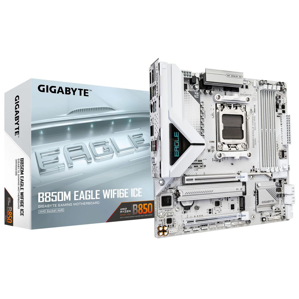 Gigabyte B850M EAGLE WF6E ICE, AMD AM5, 4 x DDR5 up to 256 GB,  1 x HDMI, 1 x PCI Express x16, 2 x M.2, 4 x SATA, 1x USB 3.2 - Image 4