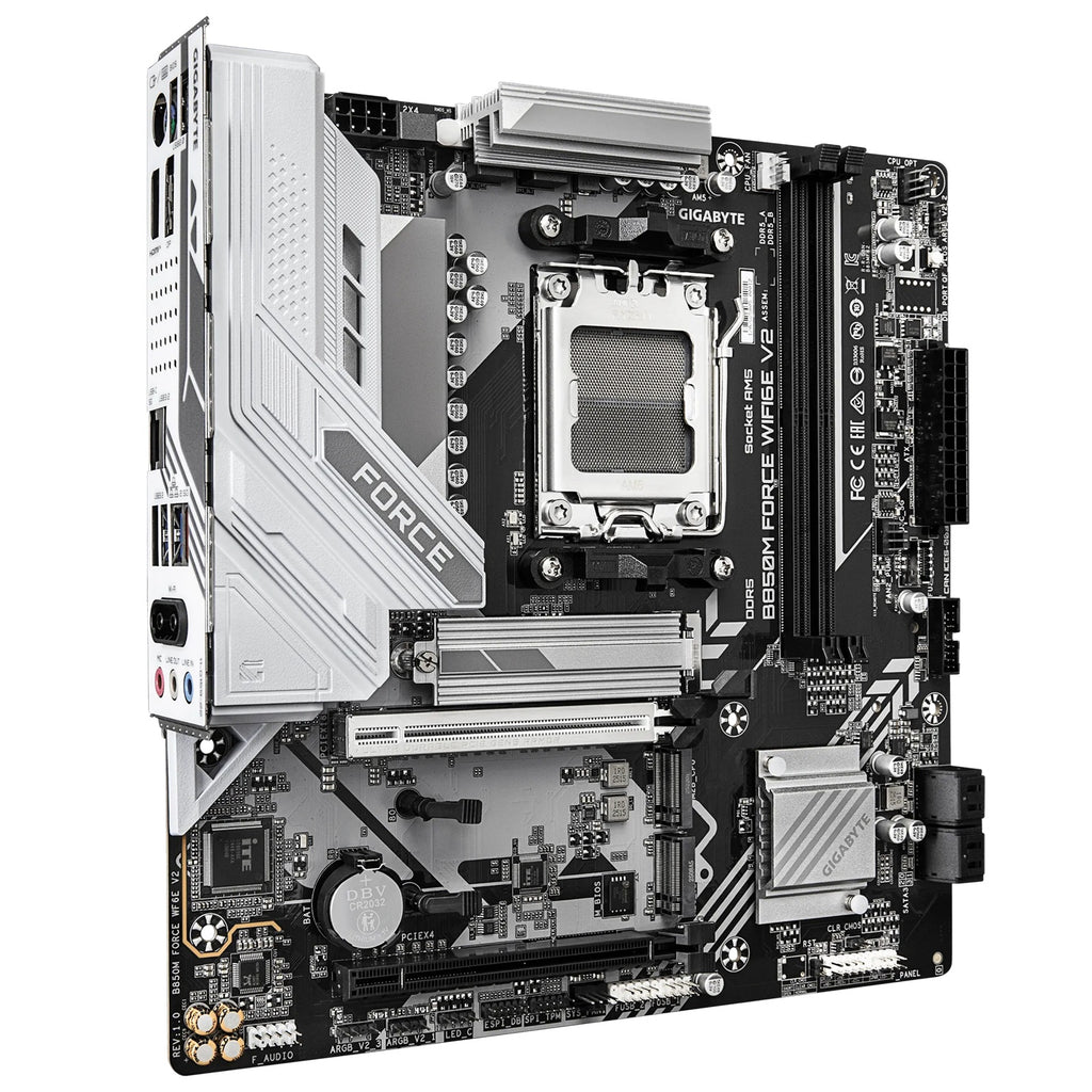 Gigabyte B850M FORCE  WIFI6E V2, AMD AM5, 2 x DDR5 up to 128 GB, 1 x HDMI, 2 x PCI Express x16, 3 x M.2, 5x USB 3.2, 6x USB 2.0, 5GbE LAN - Image 3