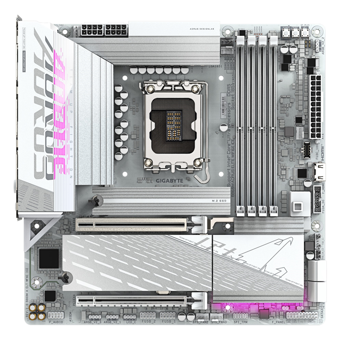 (LS) Gigabyte M/B B860M A ELT WF6E ICE 1.0, Intel ® B860, 4 x DDR5 up to 256 GB, 2x HDMI, 2 x PCI Express x16, 3 x M.2, 4 x SATA, 9x USB 3.2 - Image 2