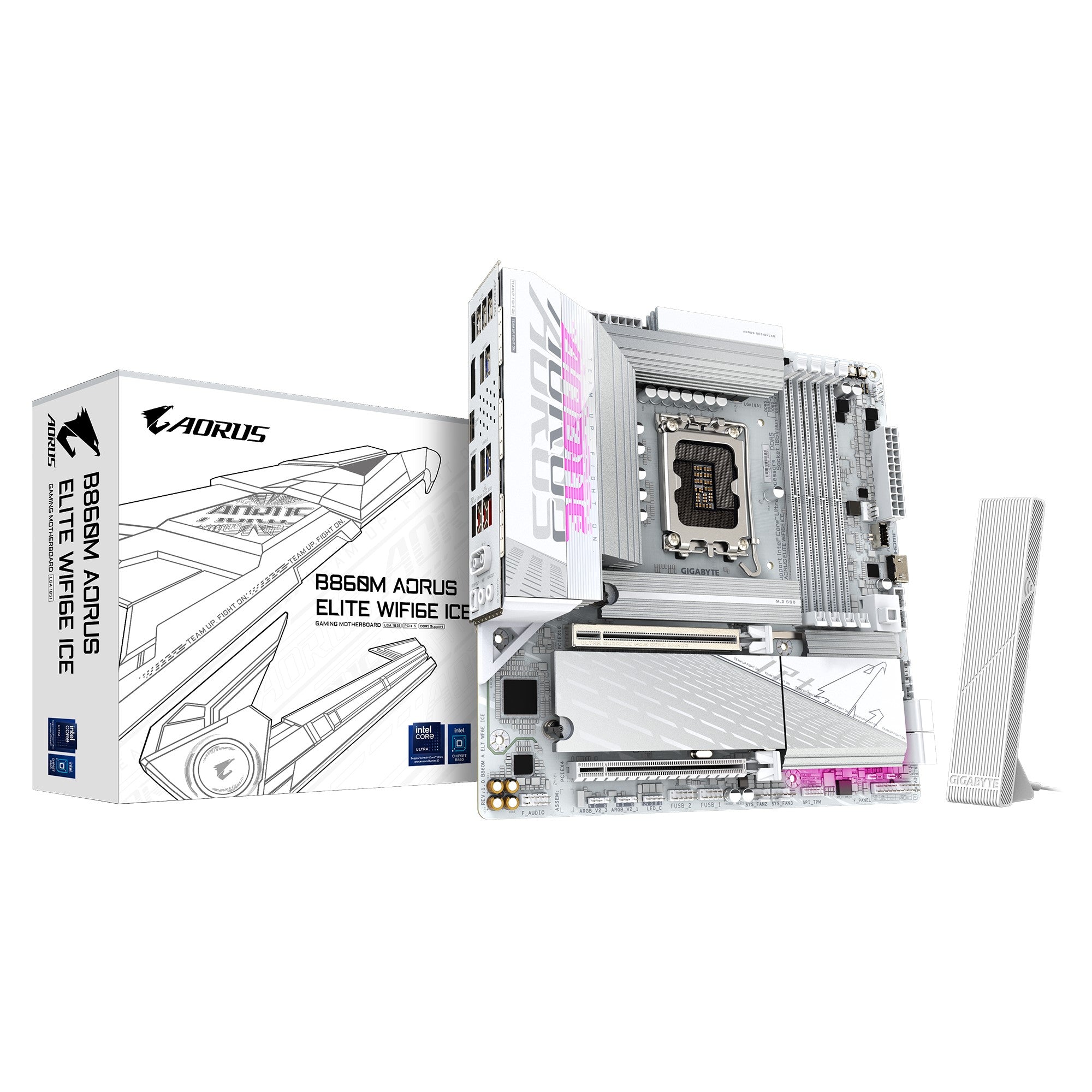 Gigabyte M/B B860M A ELT WF6E ICE 1.0, Intel ® B860, 4 x DDR5 up to 256 GB, 2x HDMI, 2 x PCI Express x16, 3 x M.2, 4 x SATA, 9x USB 3.2 - Image 4