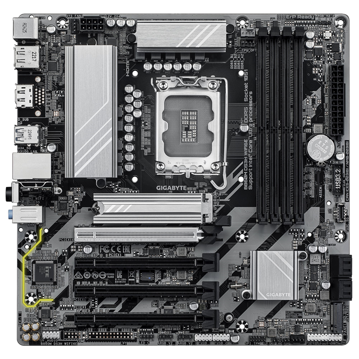 Gigabyte M/B B860M DS3H WIFI6E 1.0, Intel ® B860, 4 x DDR5 up to 256 GB, 1x HDMI, 4 x PCI Express x16, 2 x M.2, 4 x SATA, 5x USB 3.2 - Image 2