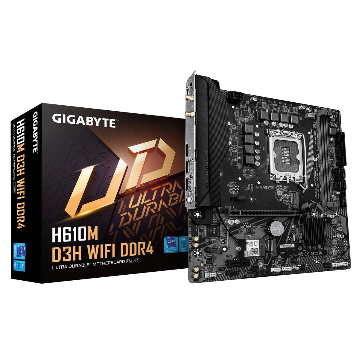 Gigabyte H610M D3H WIFI DDR4 Intel LGA 1700 , 2x DDR4 ~64GB, 1 x HDMI, 1x PCI x16, 1x PCI=E x1,1x M.2, 4x SATA, 4x USB3.2, 2x USB 2 - Image 4