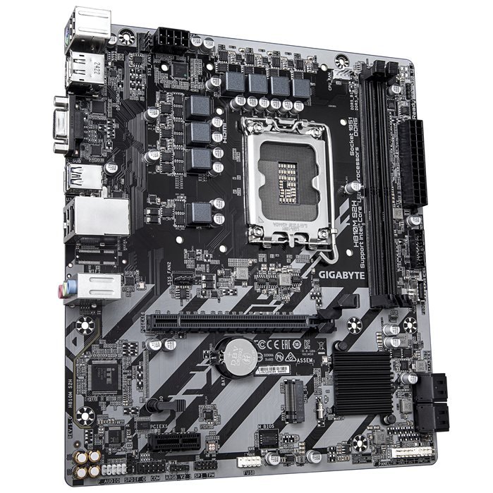 Gigabyte H810M S2H  Intel LGA 1851 ATX Motherboard, 2x DDR5 ~128GB, 1x PCI-E x16, 1x PCI-E x1, 1x M.2, 4x SATA, 3x USB 3.2, 3x USB 2.0 - Image 3