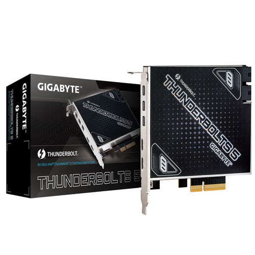 (LS) Gigabyte CARD THUNDERBOLTS 5 1.0 add-in card​, Intel® JHL9580 Thunderbolt™ 5 controller​, Dual Thunderbolt™ 5 Ports, up to 80 Gb/s bi-directional - Image 1