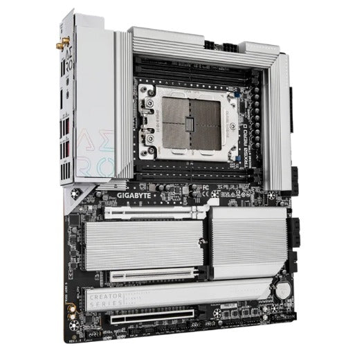 (LS) Gigabyte TRX50 AERO D AMD Ryzen Motherboard 4x DDR5~256GB,2x PCIe x16 slots, 4x M.2, 8x SATA 6Gb/s connectors, 11x USB 3.2, 4x USB2.0, 2x - Image 3