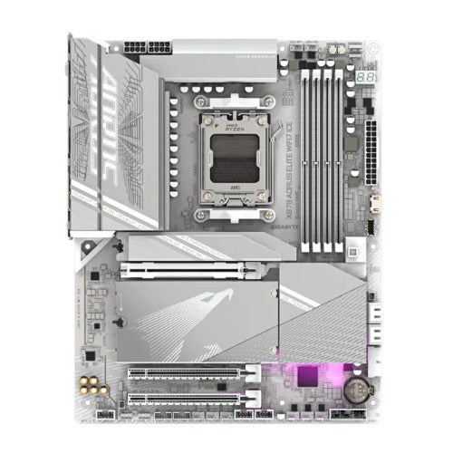 Gigabyte X870 AORUS ELITE WF7 ICE AMD AM5 ATX Motherboard 4x DDR5~256GB,3x PCIe x16, 4x M.2, 4x SATA 6, 4x USB 3.2, 4x USB2.0, 2x USB-C, - Image 2