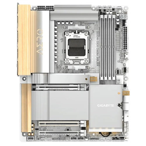 Gigabyte X870E AERO X3D WOOD AM5 DDR5 256GB USB4 Wi-Fi7 MT7927, RZ738 5GbE PCIe5 M.2 PCIe5/4 HDMI ALC1220 ATX - Image 2
