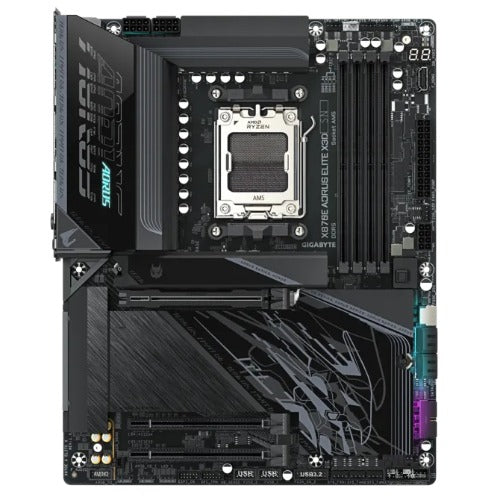 Gigabyte X870E AORUS ELITE X3D AM5 ATX, Ryzen 9000/8000/7000, 4×DDR5 256GB, PCIe 5.0 M.2, USB4, Wi-Fi 7, BT 5.4, 5GbE LAN, ALC1220, HDMI, Q-Flash Plus - Image 2