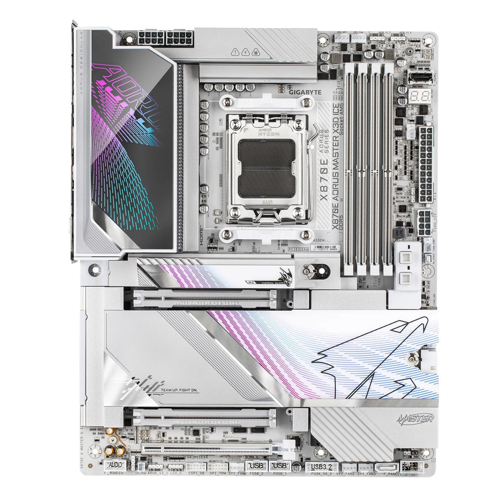 Gigabyte X870E A MASTER X3D ICE: AM5, DDR5 256GB, ALC1220, 10GbE+5GbE LAN, Wi-Fi 7, BT 5.4, Q-Flash, GCC, ATX, Win11, Ryzen 7000–9000 - Image 2