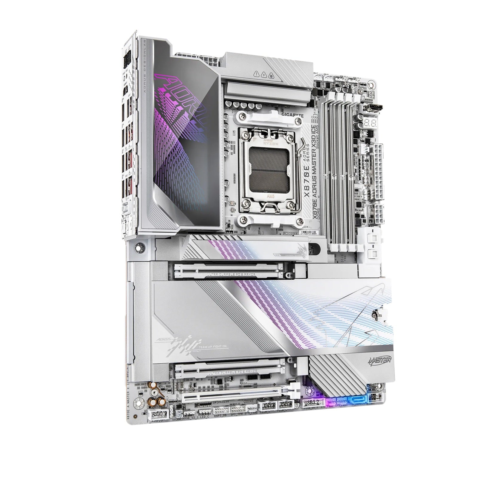 Gigabyte X870E A MASTER X3D ICE: AM5, DDR5 256GB, ALC1220, 10GbE+5GbE LAN, Wi-Fi 7, BT 5.4, Q-Flash, GCC, ATX, Win11, Ryzen 7000–9000 - Image 3