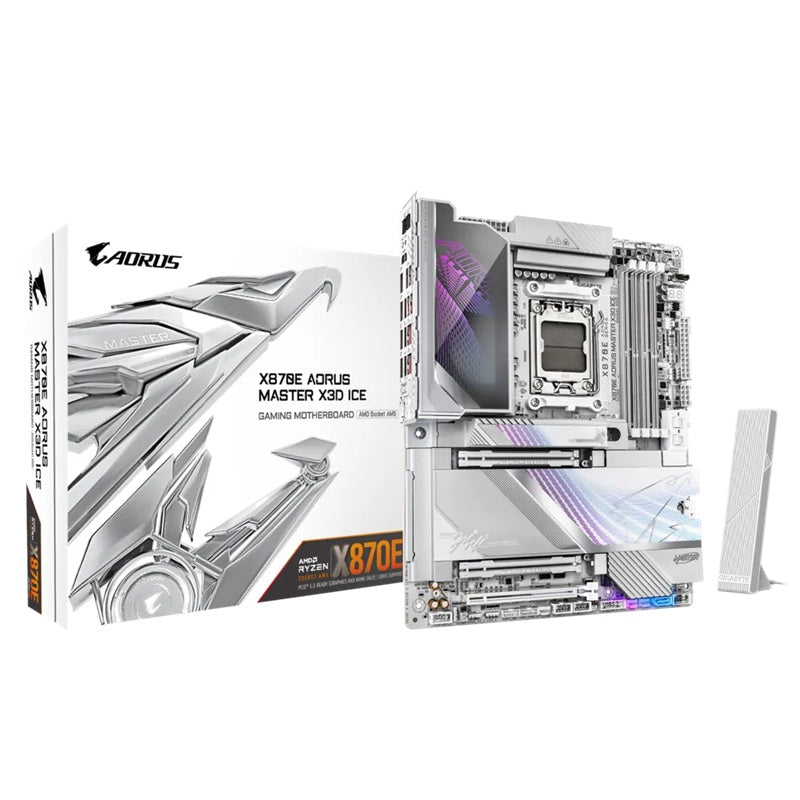 Gigabyte X870E A MASTER X3D ICE: AM5, DDR5 256GB, ALC1220, 10GbE+5GbE LAN, Wi-Fi 7, BT 5.4, Q-Flash, GCC, ATX, Win11, Ryzen 7000–9000 - Image 5