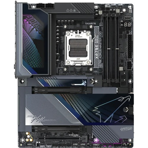 Gigabyte X870E AORUS MASTER X AM5 DDR5 256GB USB4 Wi-Fi7 BT5.4 10GbE+5GbE PCIe5 M.2 PCIe5/4 HDMI ALC1220 ES9118 ATX 30.5×24.4cm - Image 2