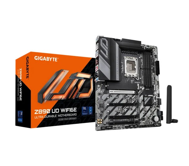 Gigabyte Z890 UD WIFI6E Intel LGA 1851 ATX Motherboard, 4x DDR5 ~256GB, 4x PCI-E x16, 3x M.2, 4x SATA,  5x USB 3.2, 1x USB-C, 4x USB 2.0 - Image 1
