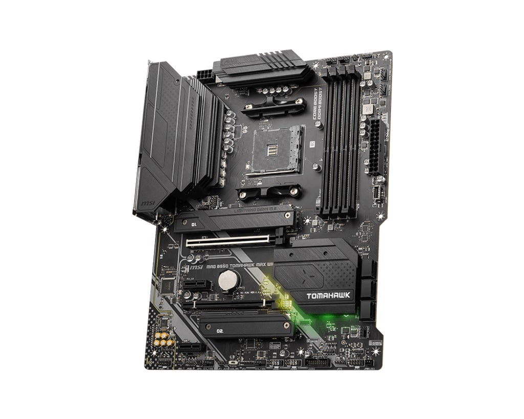 MSI MAG B550 TOMAHAWK MAX WIFI Motherboard, AMD Ryzen AM4, 4xDDR4-128GB, 1xPCIe4.0 x16slots, 2xPCIe3.0 x16slots, 6xSATA 6Gb,  2.5G LANPort, HDMI 2.1 - Image 3
