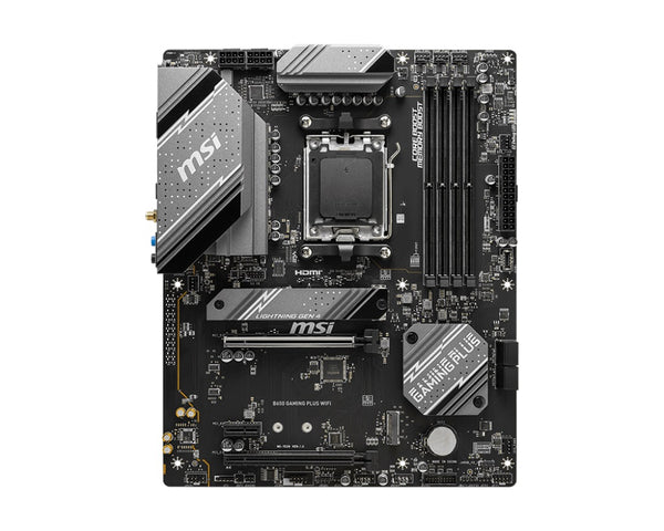 MSI MPG B650 GAMING PLUS WIFI AMD AM5 ATX Motherboard, 4x DDR5 ~192GB, 2x PCI-E x16, 1x PCI-E x1, 2x M.2, 4x SATA, 7x USB 3.2, 1x USB-C(LS)