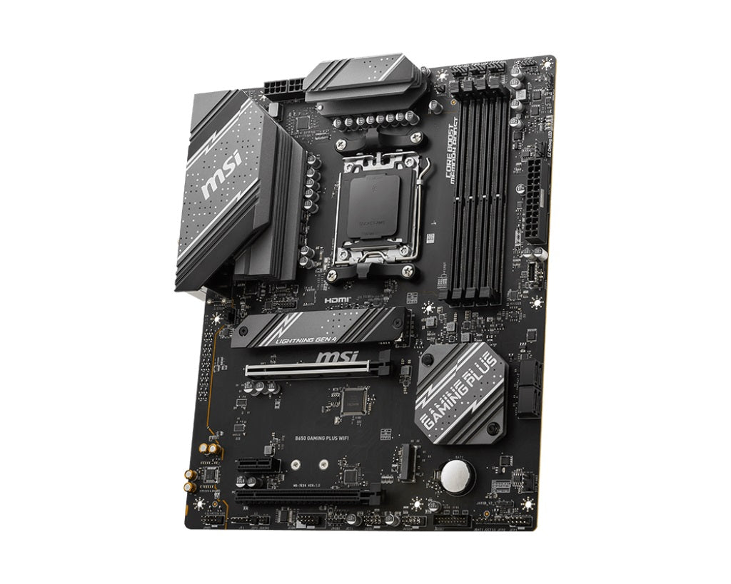 MSI MPG B650 GAMING PLUS WIFI AMD AM5 ATX Motherboard, 4x DDR5 ~192GB, 2x PCI-E x16, 1x PCI-E x1, 2x M.2, 4x SATA, 7x USB 3.2, 1x USB-C(LS) - Image 3