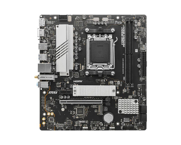 MSI B650M BOMBER WIFI AMD AM5 MATX Motherboard, 2x DDR5 ~128GB, 1x PCI-E x16, 2x M.2, 4x SATA,  6x USB 2.0