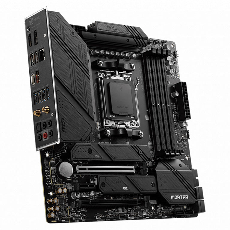 MSI MAG B650M MORTAR WIFI AMD AM5 mATX Motherboard, 4x DDR5 ~128GB, 1x PCI-E x16, 2x M.2, 6x SATA,  8x USB 3.2, 1x USB Type C - Image 3