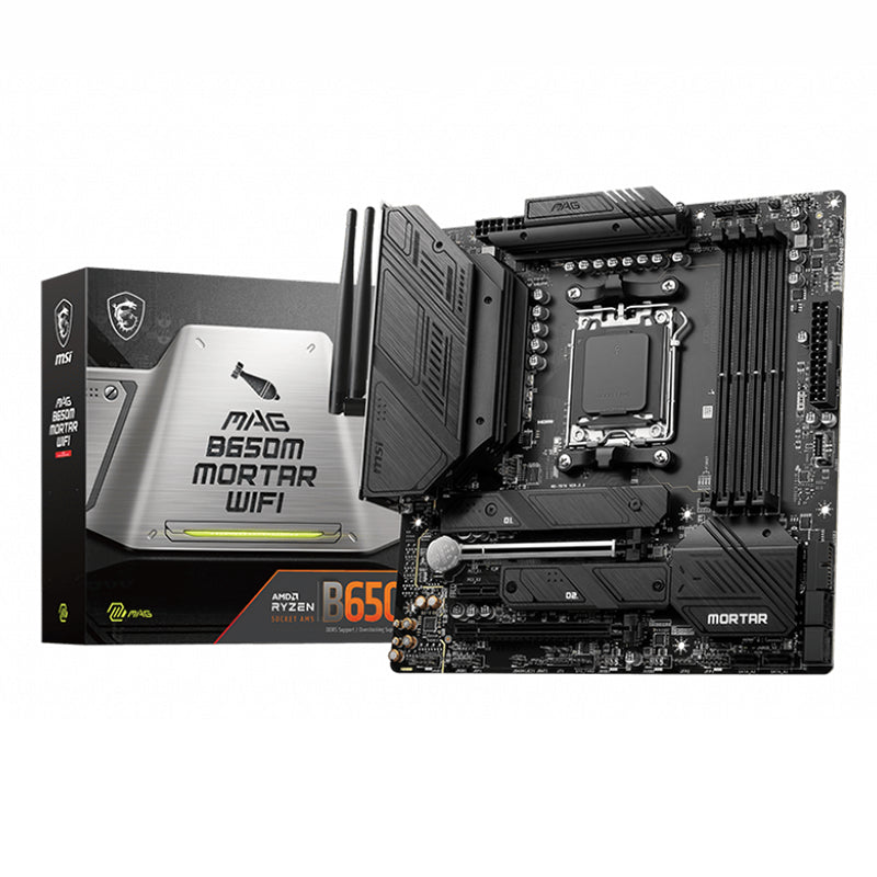 MSI MAG B650M MORTAR WIFI AMD AM5 mATX Motherboard, 4x DDR5 ~128GB, 1x PCI-E x16, 2x M.2, 6x SATA,  8x USB 3.2, 1x USB Type C - Image 5