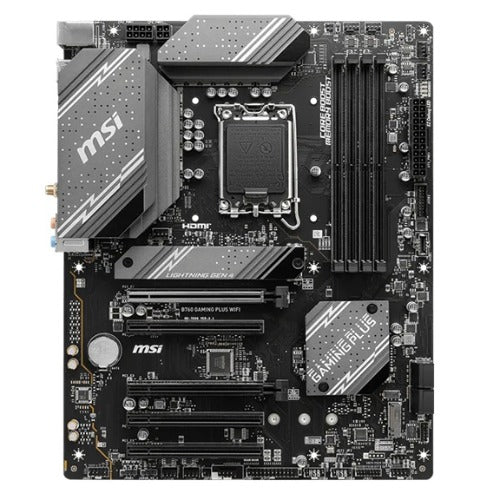 MSI B760 GAMING PLUS WIFI  ATX Motherboard, 4x DDR5~192GB, 5x PCI-E x 16, 2x M.2, 4x SATA, 2x USB 3.2 , 4x USB 2.0  1 USBx C - Image 2
