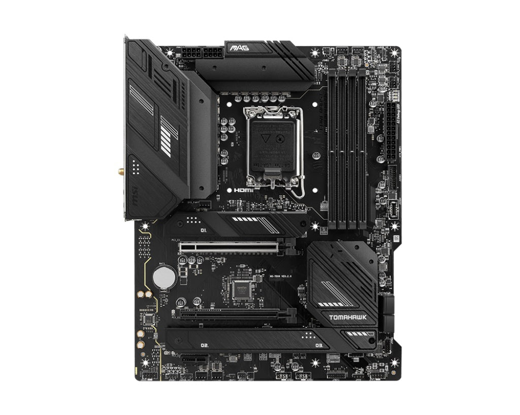 MSI MAG B760 TOMAHAWK WIFI ATX Motherboard, 4x DDR5~192GB, 2x PCI-E x 16, 1x PCI-E x 1,  3x M.2, 4x SATA, 4x USB 3.2 , 4x USB 2.0, 1x USB Type C - Image 2