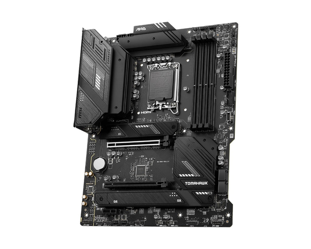 MSI MAG B760 TOMAHAWK WIFI ATX Motherboard, 4x DDR5~192GB, 2x PCI-E x 16, 1x PCI-E x 1,  3x M.2, 4x SATA, 4x USB 3.2 , 4x USB 2.0, 1x USB Type C - Image 3