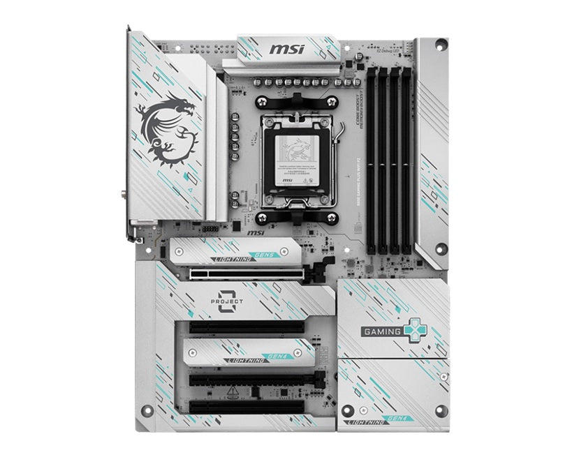 MSI B850 GAMING PLUS WIFI PZ, AMD Ryzen, 4x DDR5 256GB, 4x PCIe x16 slot, 3x M.2, 4x SATA 6G, 8x USB 2.0,  Wi-Fi 7, Bluetooth 5.4 - Image 2