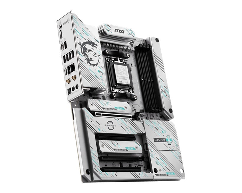 MSI B850 GAMING PLUS WIFI PZ, AMD Ryzen, 4x DDR5 256GB, 4x PCIe x16 slot, 3x M.2, 4x SATA 6G, 8x USB 2.0,  Wi-Fi 7, Bluetooth 5.4 - Image 3