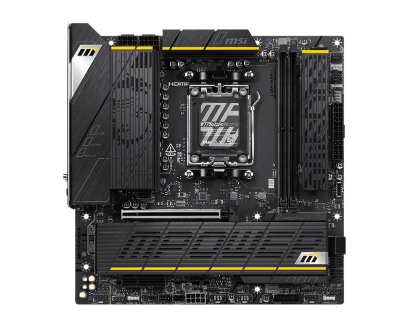 MSI B850M POWER AM5 motherboard, AMD B850 chipset, Ryzen 9000/8000/7000 support, DDR5 8400+ OC, PCIe 5.0 x16, M.2 Gen5, Wi-Fi 7, 5Gb LAN - Image 2