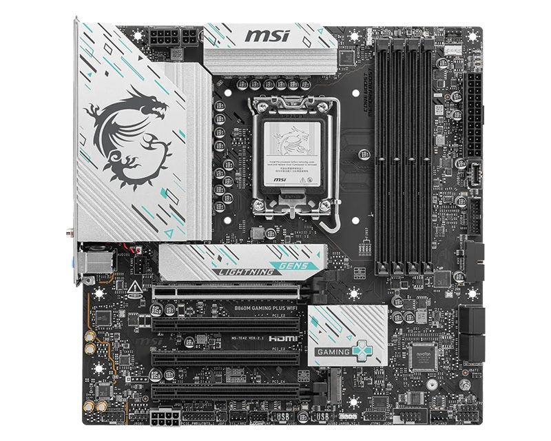 MSI B860M GAMING PLUS WIFI, INTEL B860, 4x DDR5 256GB, 1x HDMI, 4x PCI-E x16, 3x M.2, 4x SATA, 6x USB 2.0, Intel® Killer™ BE1750x Wi-Fi 7 - Image 2
