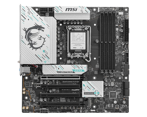 MSI B860M GAMING PLUS WIFI, INTEL B860, 4x DDR5 256GB, 1x HDMI, 4x PCI-E x16, 3x M.2, 4x SATA, 6x USB 2.0, Intel® Killer™ BE1750x Wi-Fi 7